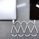 Magnetic Phone USB Charger Cable 4.7mm Storage Self Winding Retractable Charging Cable
