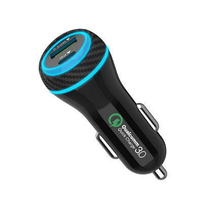 Adaptador del cargador del coche del control de calidad 3,0 51W USB C USB A del paladio para el teléfono móvil